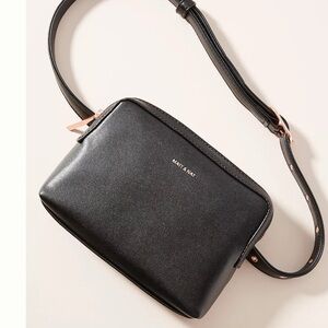 Matt & Nat Vegan Paris Convertible Crossbody Belt Bag with Rose Gold